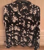 Blouse zwart met witte bloemen Vero Moda maat XS 34, Ophalen of Verzenden, Zo goed als nieuw, Maat 34 (XS) of kleiner, Zwart