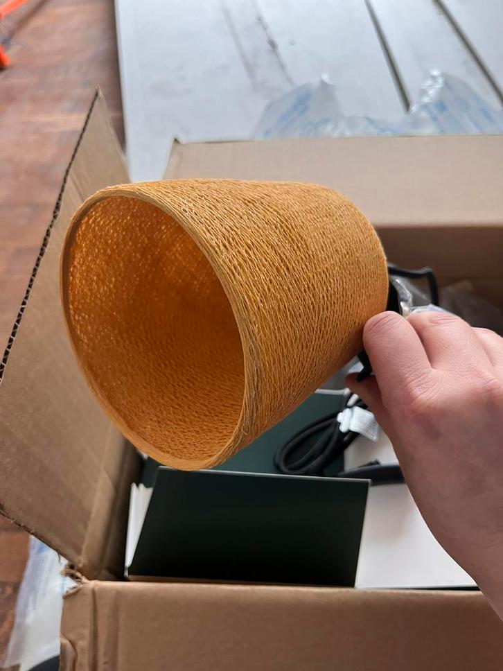 Wandlamp met Camelkleurige fitting, Huis en Inrichting, Lampen | Wandlampen, Nieuw, Ophalen