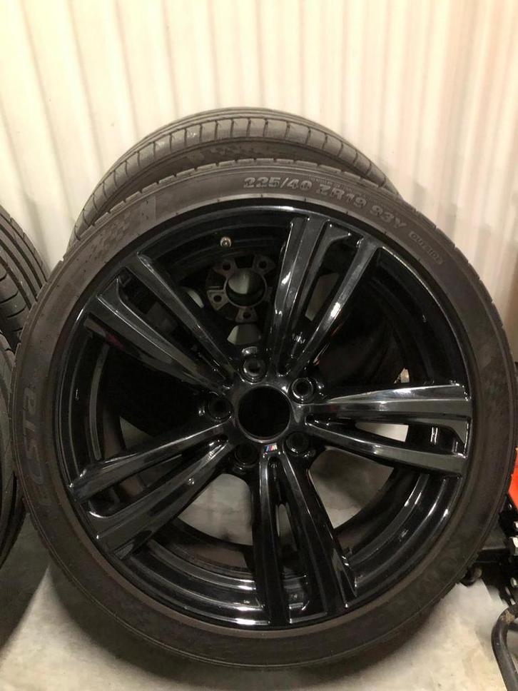 Originele BMW style 442M breedset velgen + banden, Auto-onderdelen, Banden en Velgen, Band(en), Ophalen