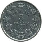 België 5 francs,1932 in Nederlands- ALBERT KONING DER BELGEN, Ophalen of Verzenden, Losse munt