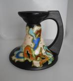 Alken plateel meerkleurig Gouds plateel kandelaar, Antiek en Kunst, Antiek | Keramiek en Aardewerk, Ophalen of Verzenden