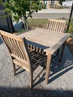 Bistroset Jati & Kebon Teak Tafel 90x90cm, Tuin en Terras, Gebruikt, Hardhout, Tuinset, Ophalen