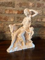 Statue ancienne en albâtre, signe AB, Antiquités & Art, Art | Sculptures & Bois, Enlèvement ou Envoi