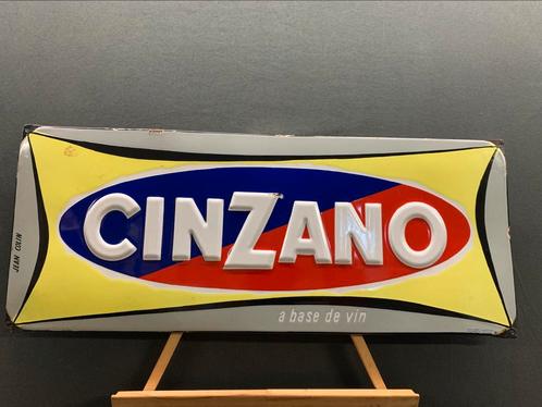 Emaille reclamebord CINZANO, Verzamelen, Merken en Reclamevoorwerpen, Gebruikt, Reclamebord, Ophalen