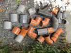 PVC hulpstukken bochten en moffen voor afvoeren dia 90 en 11, Ophalen, Bochten, PVC, Zo goed als nieuw