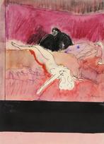 Luis Filcer 1927 - 2018 - Naakte vrouw - Aquarel-Gouache, Antiek en Kunst, Kunst | Schilderijen | Klassiek, Ophalen of Verzenden