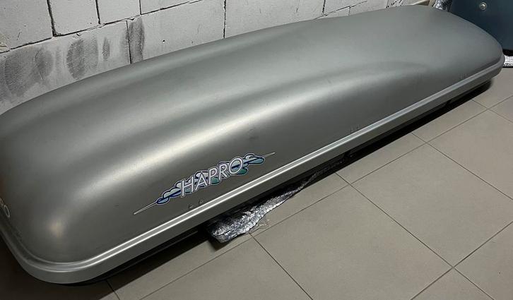 Coffre de toit voiture Hapro 600 gris et noir, Auto diversen, Dakkoffers, Zo goed als nieuw, Ophalen