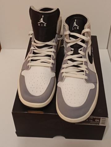 Nike Air Jordan 1 Mid SE Craft grau -size EU 50,5 // US 16 beschikbaar voor biedingen
