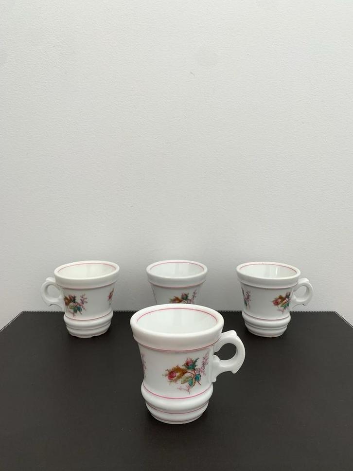Service x4 Tasses Brulots Anciennes, Huis en Inrichting, Keuken | Servies, Zo goed als nieuw, Porselein, Ophalen of Verzenden