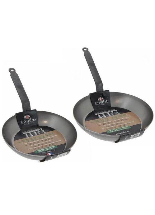 NIEUW - De Buyer pannen 24 & 28 cm - carbon steel, Huis en Inrichting, Keuken | Potten en Pannen, Nieuw, Pannenset, Ophalen