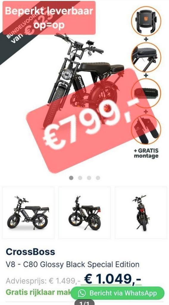 Ouxi C80 V8 model 2025, Fietsen en Brommers, Minibikes, Midibikes en Pitbikes, Nieuw, Ophalen of Verzenden