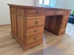 massief teak houten bureau, Huis en Inrichting, Bureaus, Ophalen, Zo goed als nieuw, Bureau