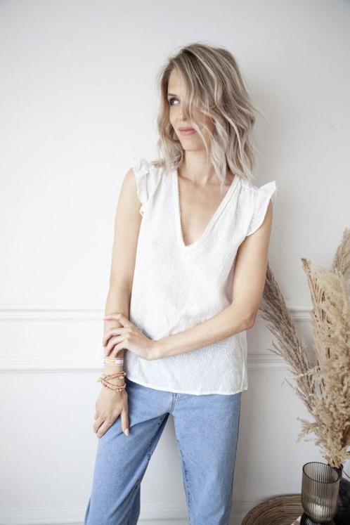 Wit tshirt met kanten rug van Kilky - Maat S/M, Kleding | Dames, T-shirts, Maat 36 (S), Wit, Verzenden