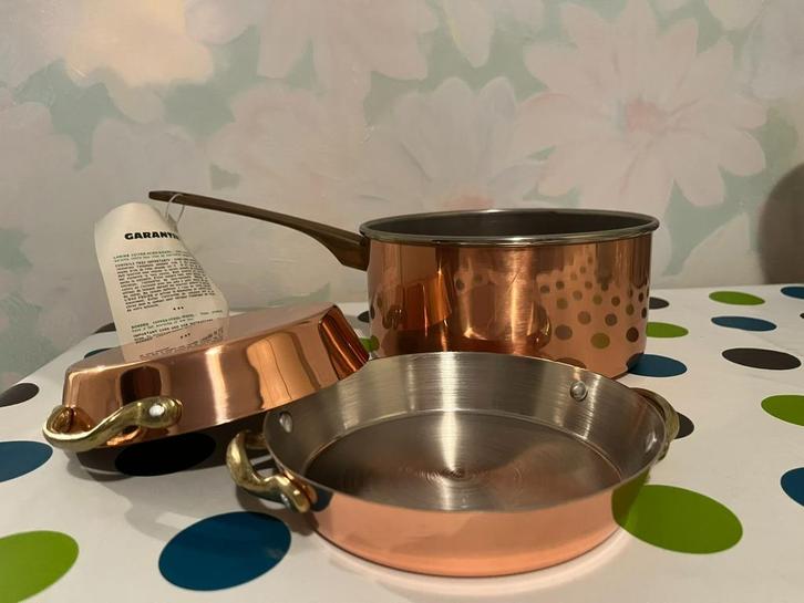 Koperen pannen van Sitram Symphonie — Nieuw, Huis en Inrichting, Keuken | Potten en Pannen, Nieuw, Kookpan of Snelkookpan, Overige materialen