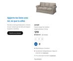 Housse canapé de canapé 3pl EKTORP IKEA, Comme neuf, Enlèvement, Trois personnes, Tissus