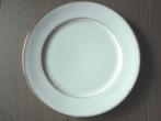 assiettes 3x12pcs, blanches Bavoir,, bord doré, Enlèvement, Utilisé, Porcelaine, Assiettes(s)