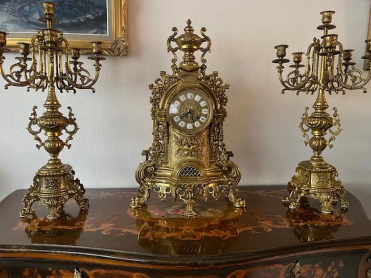 Antieke schouw — Verguld brons — Mouvement Her, Antiek en Kunst, Antiek | Meubels | Kasten, Ophalen