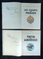 2x albums Tintin dédicacé Hergé, Livres, BD, Plusieurs BD, Utilisé, Enlèvement ou Envoi