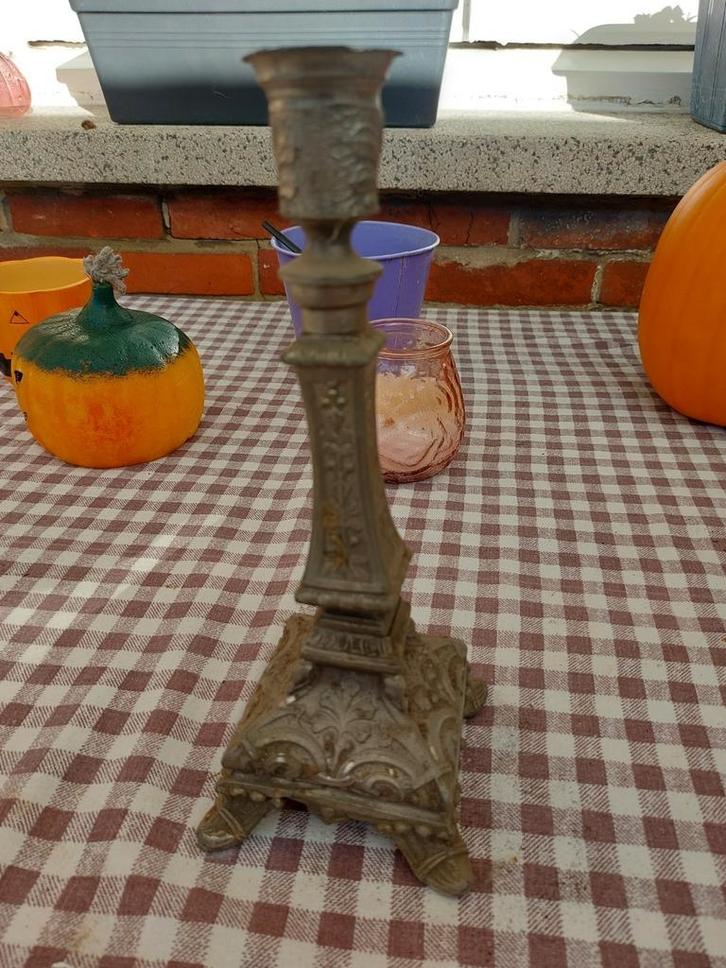 Antieke kandelaar, Antiquités & Art, Antiquités | Bougeoirs, Enlèvement ou Envoi