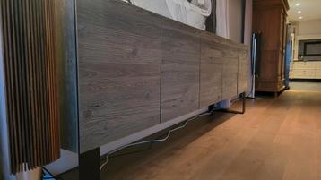 Moderne wandkast in barn wood., Ophalen, Zo goed als nieuw