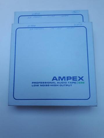 2 Ampex 632 Professional audio tape 18 cm