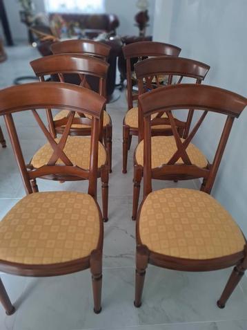 Chaise de table à manger, Enlèvement ou Envoi, Comme neuf, Brun, Cinq, Six Chaises ou plus