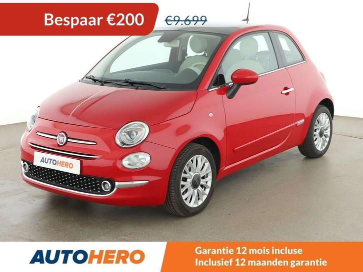 Fiat 500 1.2 Lounge (bj 2018), Auto's, Fiat, Te koop, ABS, Airbags, Airconditioning, Bluetooth, Boordcomputer, Centrale vergrendeling