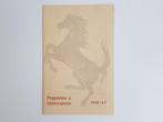 FERRARI - Programma di fabbricazione brochure 1946 | 47, Boeken, Auto's | Folders en Tijdschriften, Verzenden, Ferrari, Ferrari