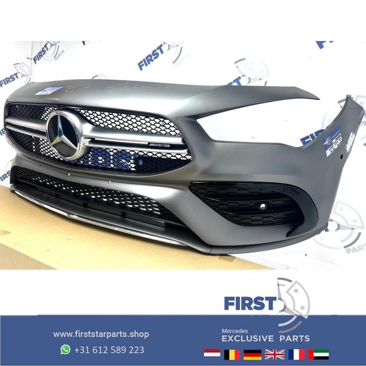 W118 C118 CLA 35 AMG SEMI-COMPLETE VOORBUMPER MAT GRIJS orig, Auto-onderdelen, Carrosserie, Bumper, Mercedes-Benz, Voor, Gebruikt