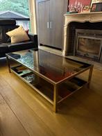 Salontafel met glazen blad, Ophalen, 100 tot 150 cm, 50 tot 100 cm, Glas