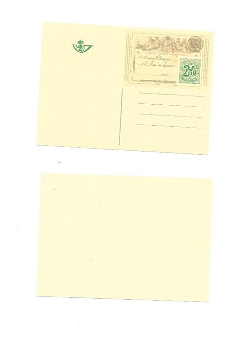Carte postale "jaune" Belgique vierge 2,50 francs, Collections, Cartes postales | Belgique, Affranchie, Envoi