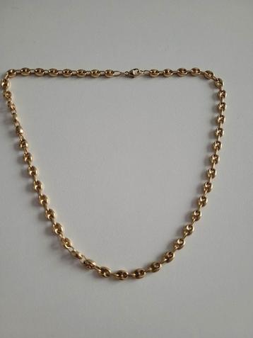 18 karaats gouden ketting met koffiebonengaas