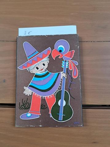 Vintage prent Mexicaanse jongen, Antiek en Kunst, Ophalen