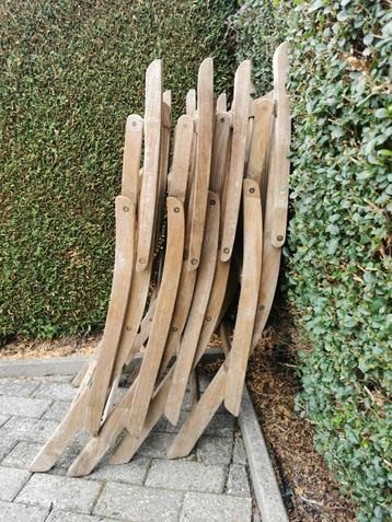 4 teak tuinstoelen, opklapbaar beschikbaar voor biedingen