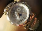 Optima Swiss chronograaf moonphase, Handtassen en Accessoires, Horloges | Dames, Nieuw, Met strass, Overige merken, Goud