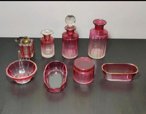 Art-déco parfumset Val Saint Lambert, Antiek en Kunst, Antiek | Glaswerk en Kristal, Ophalen of Verzenden