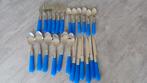 Couverts Stainless bleu , 24 pièces, Ophalen of Verzenden, Zo goed als nieuw