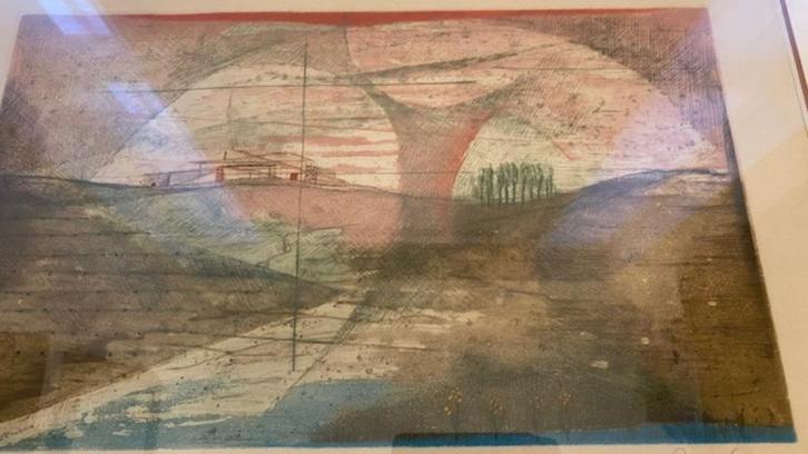 Peinture originale René Carcan signée numérotée, Antiek en Kunst, Kunst | Litho's en Zeefdrukken, Ophalen