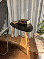 Zwarte bijzettafel, Gebruikt, 55 tot 75 cm, Ovaal, Hout