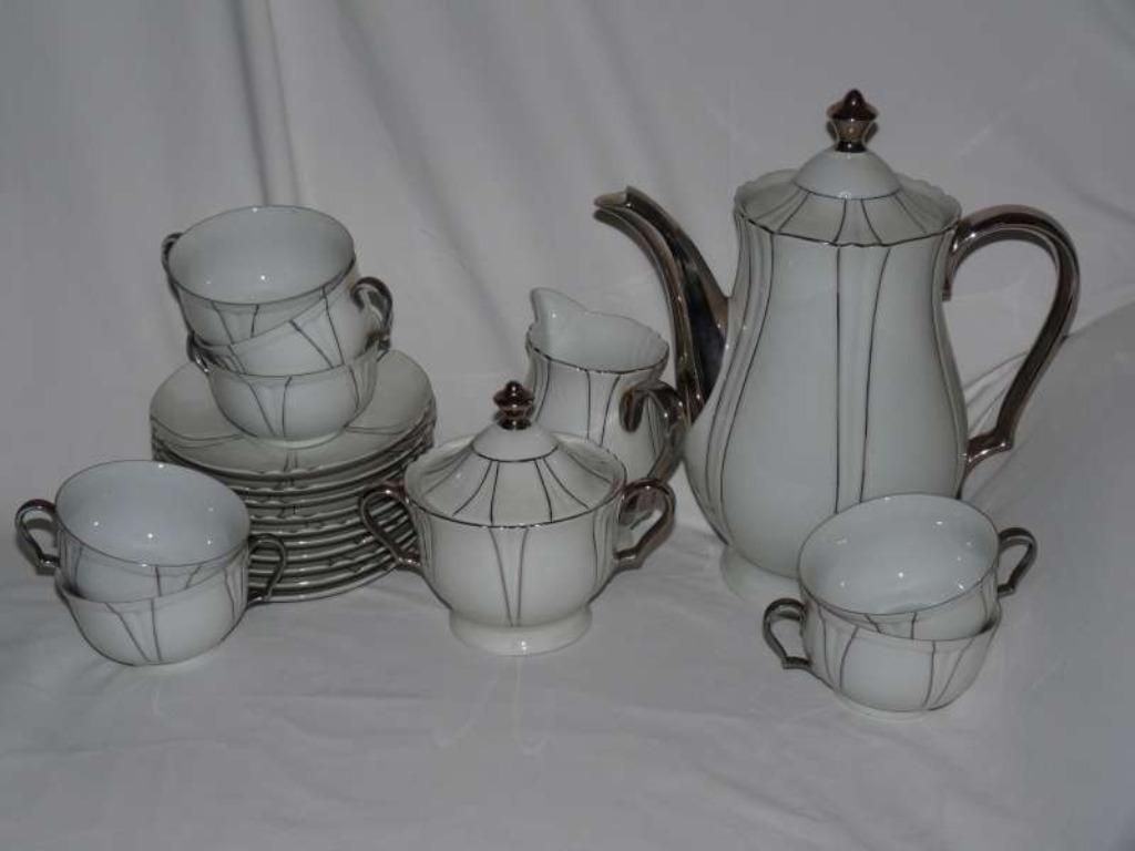 Porseleinen koffieservies, Antiquités & Art, Antiquités | Services (vaisselle) complet, Enlèvement ou Envoi