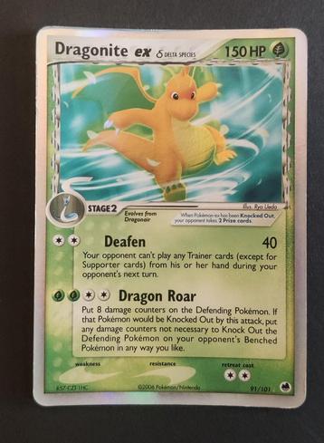 Dragonite EX#91 Pokemon Dragon Frontiers, Enlèvement ou Envoi, Utilisé