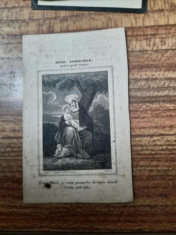 Carte de prière Adrianus Franciscus Joris (mort en 1852), Envoi, Image pieuse