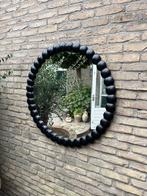Nieuwe Handcraft Wooden Mirror/Spiegel Uniek diameter 90 cm, Rond, Nieuw, Ophalen of Verzenden, 75 tot 100 cm