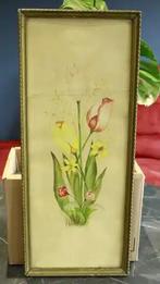 Aquarelle florale sur papier, Enlèvement ou Envoi