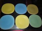 8 petites assiettes Boch aux couleurs pastel, Enlèvement ou Envoi