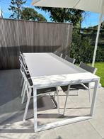 Tuintafel + 6 stoelen Bristol, Tuin en Terras, Tuintafels, Ophalen, Zo goed als nieuw, Rechthoekig, Overige materialen