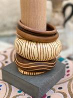Vintage hout armbanden, Handtassen en Accessoires, Armbanden, Ophalen of Verzenden, Hout