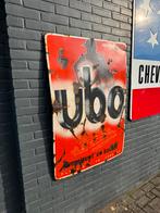 ubo banden emaille reclamebord, Verzamelen, Merken en Reclamevoorwerpen, Ophalen of Verzenden, Gebruikt, Reclamebord