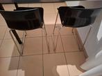 Barstoelen   2 stuks zwart., Ophalen, Zo goed als nieuw