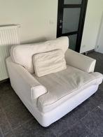 Gebroken witte stoffen zetel (love seat), Maison & Meubles, Canapés | Sofas & Chaises Longues, Autres dimensions, Utilisé, 100 à 125 cm